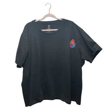 BP. Black Colorful Graphic Tee Shirt Short Sleeve 