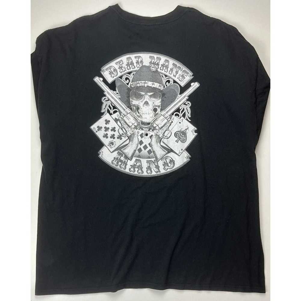 Mens Aces And Eights Dead Mans Hand Cowboy Skull … - image 1