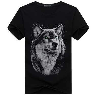 Wolf head print T-shirt