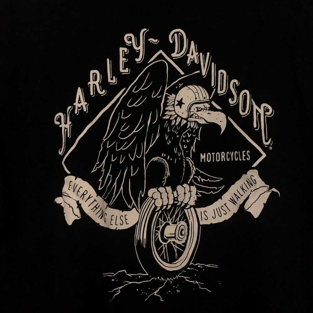 Harley Davidson Motorcycle Eagle Graphic Tee - image 2