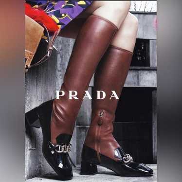 Prada Milano Vernice Nappa Women's Brown Leather … - image 1