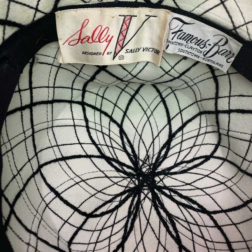 Sally Victor Vintage Wool Women’s Bucket Hat Blac… - image 4
