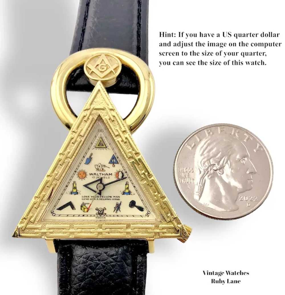 1965 American Waltham Masonic Vintage Watch - image 10