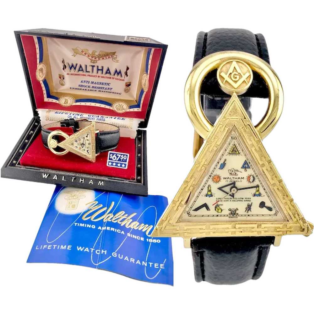 1965 American Waltham Masonic Vintage Watch - image 1