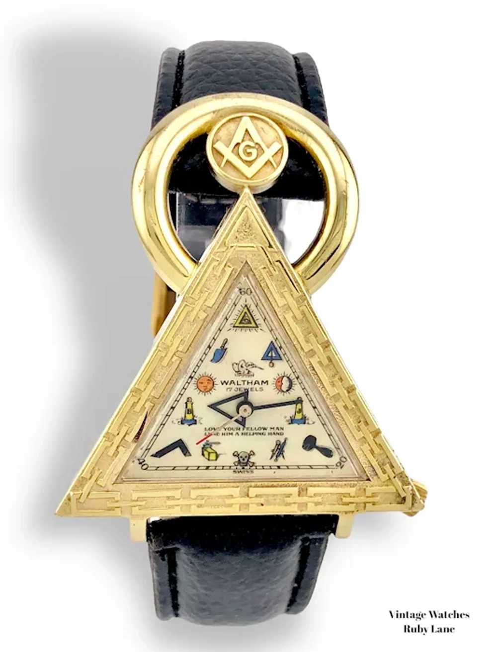 1965 American Waltham Masonic Vintage Watch - image 2