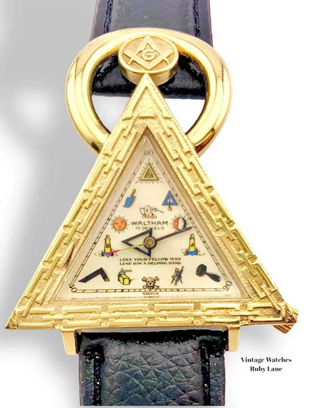 1965 American Waltham Masonic Vintage Watch - image 7