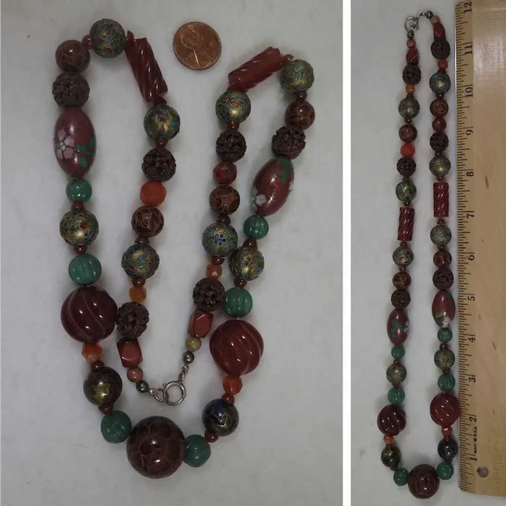 Antique Chinese Jade, Cloisonne, Carnelian Cinnab… - image 2