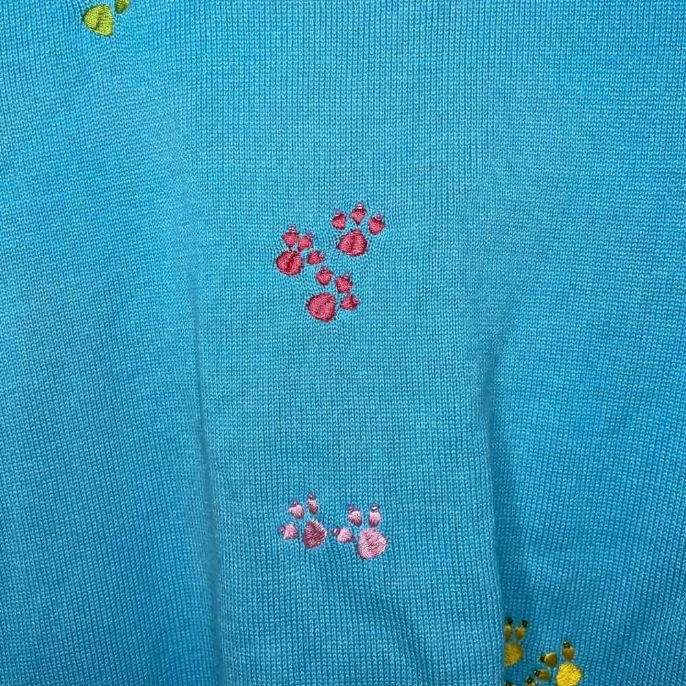 Berek Cat Mouse Cardigan Sweater Womens Size L Em… - image 10