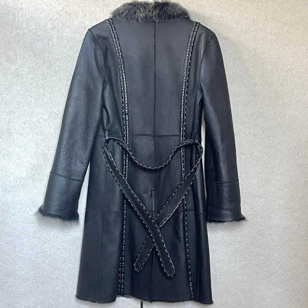 Leather shearing leather coat with fur size XS - image 6