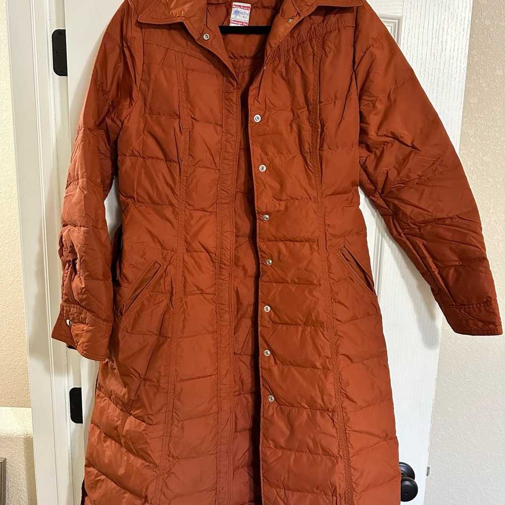 Orange Long-Line Vintage Winter Coat • Frostline … - image 10