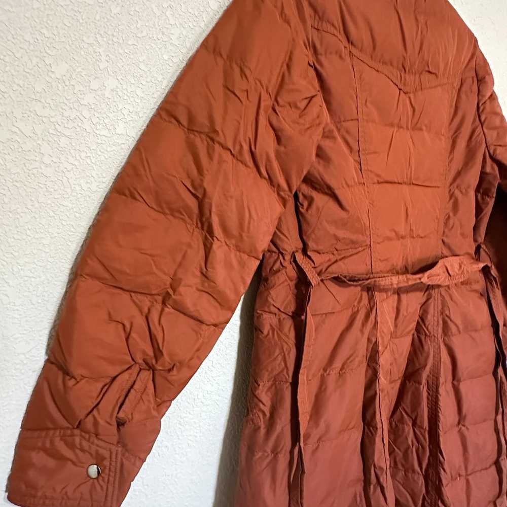 Orange Long-Line Vintage Winter Coat • Frostline … - image 5
