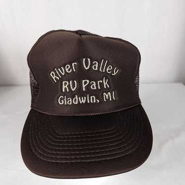 Vintage Trucker Hat Snapback Gladwin Michigan Riv… - image 1