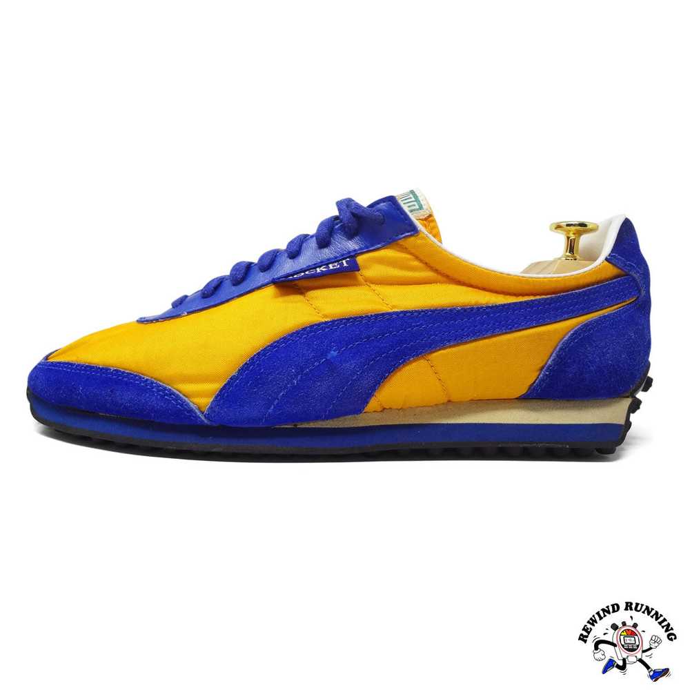 Puma Rocket Vintage 70s 80s Yellow & Blue Running… - image 2