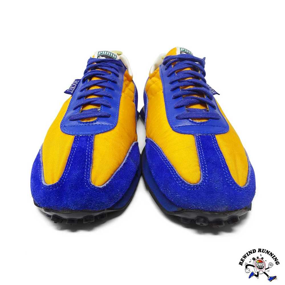 Puma Rocket Vintage 70s 80s Yellow & Blue Running… - image 5