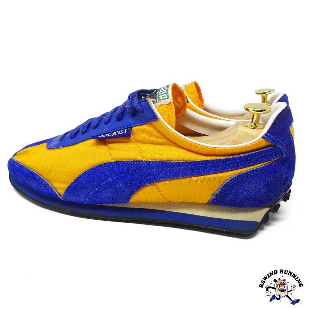 Puma Rocket Vintage 70s 80s Yellow & Blue Running… - image 6