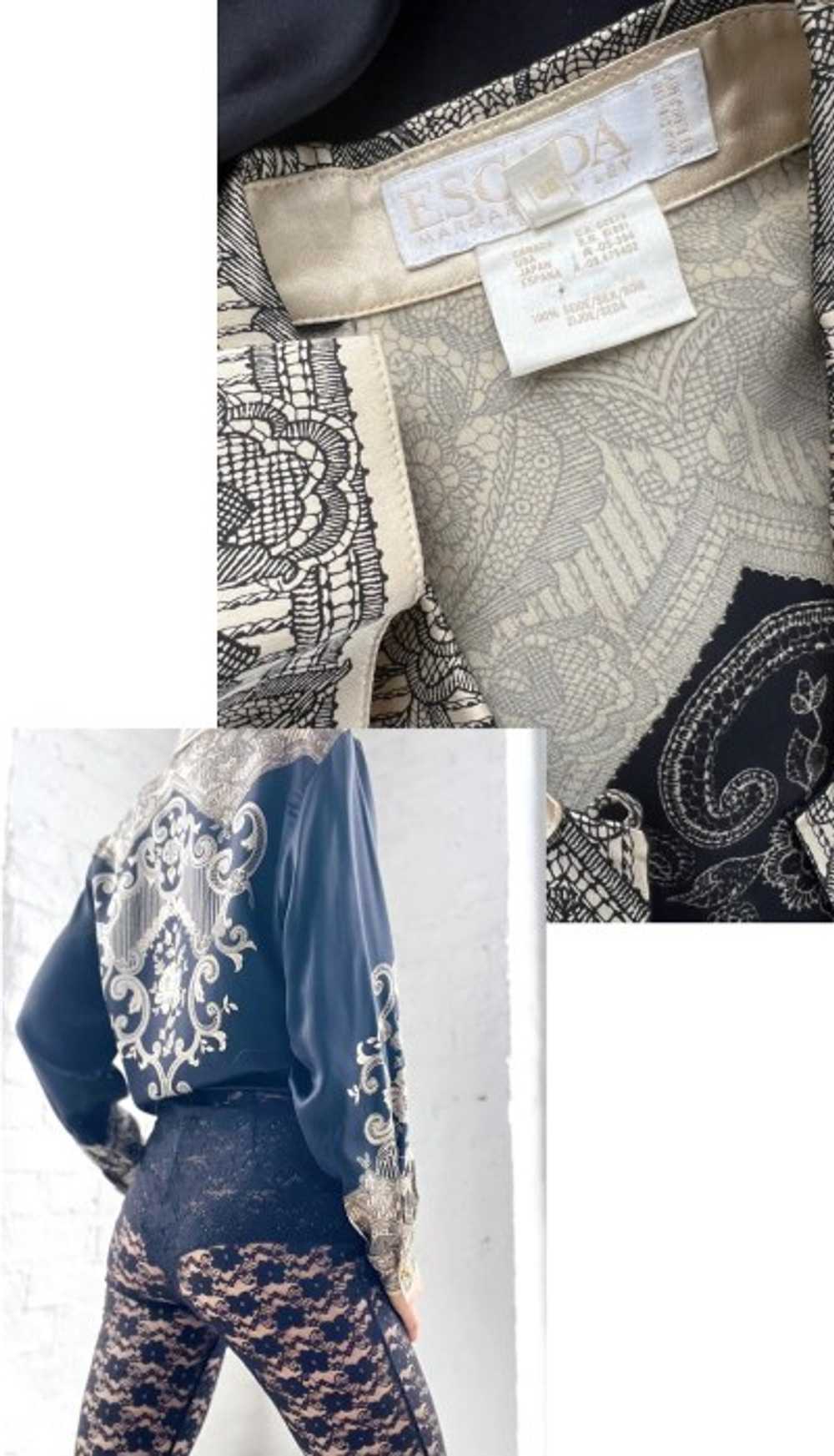 silk Escada baroque lace chemise - image 3