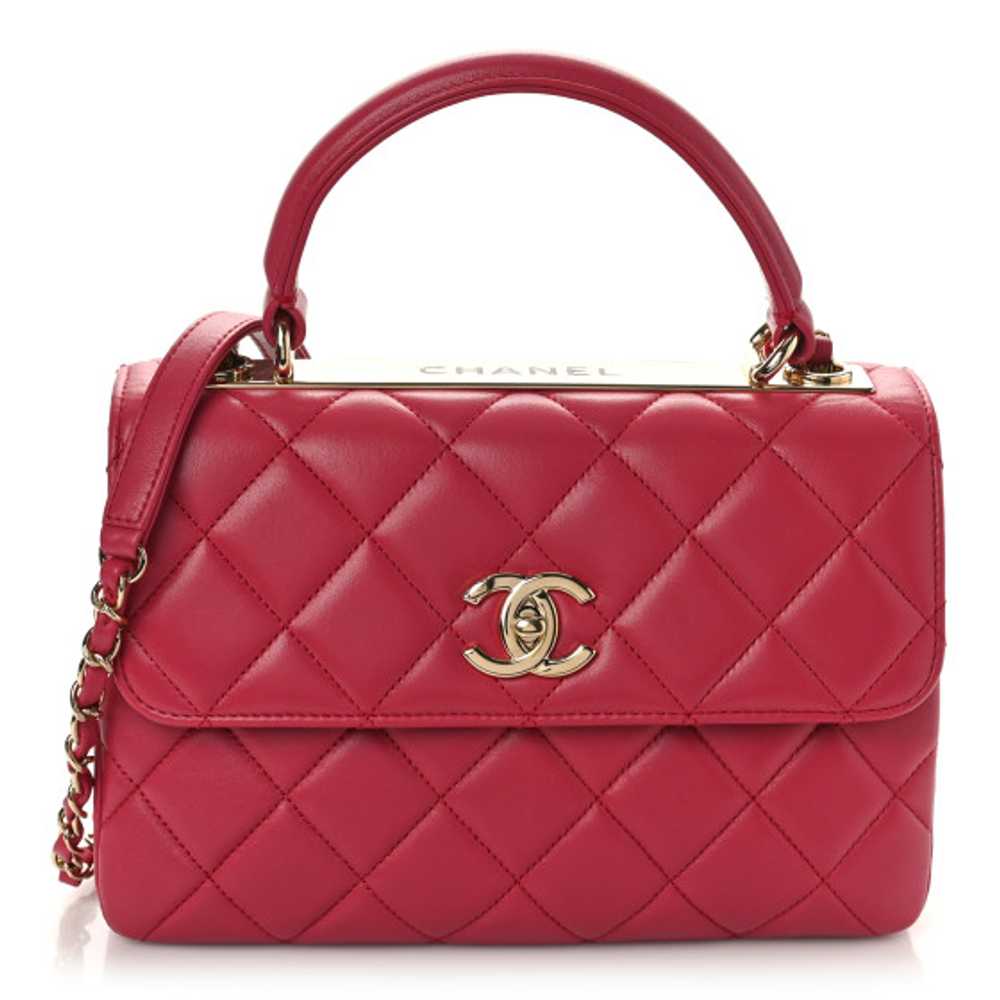 CHANEL Lambskin Quilted Small Trendy CC Dual Hand… - image 1
