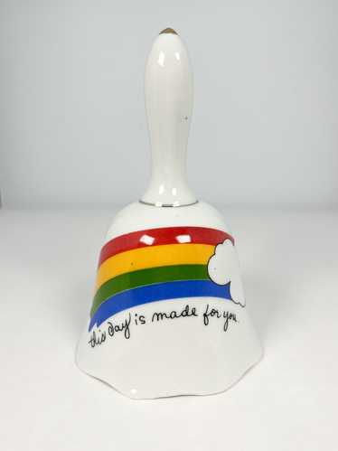 80’s vintage ceramic rainbow bell - image 1