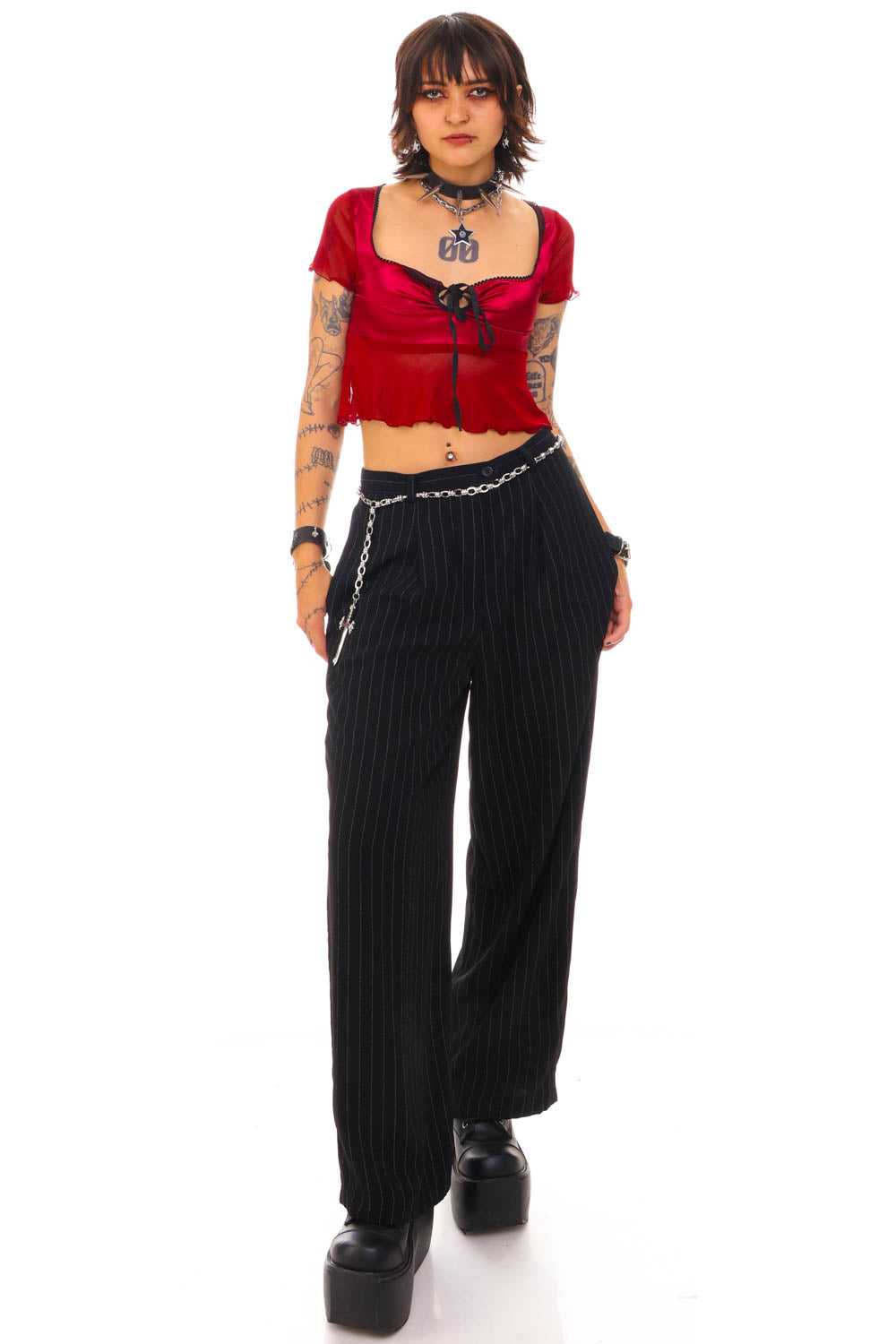 Classic Vintage Pinstripe Pants - image 8