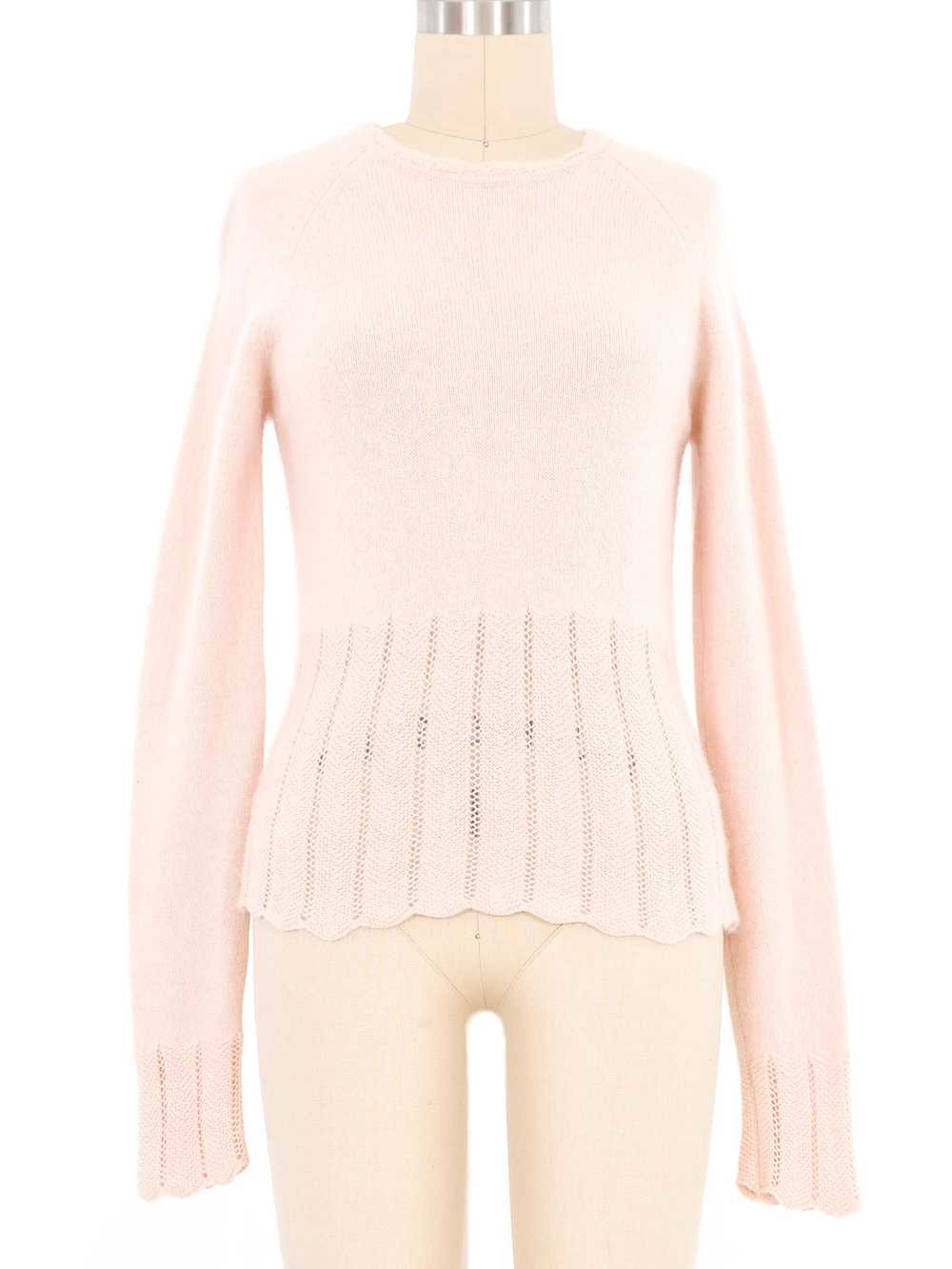 Christian Dior Pale Pink Angora Sweater - image 1