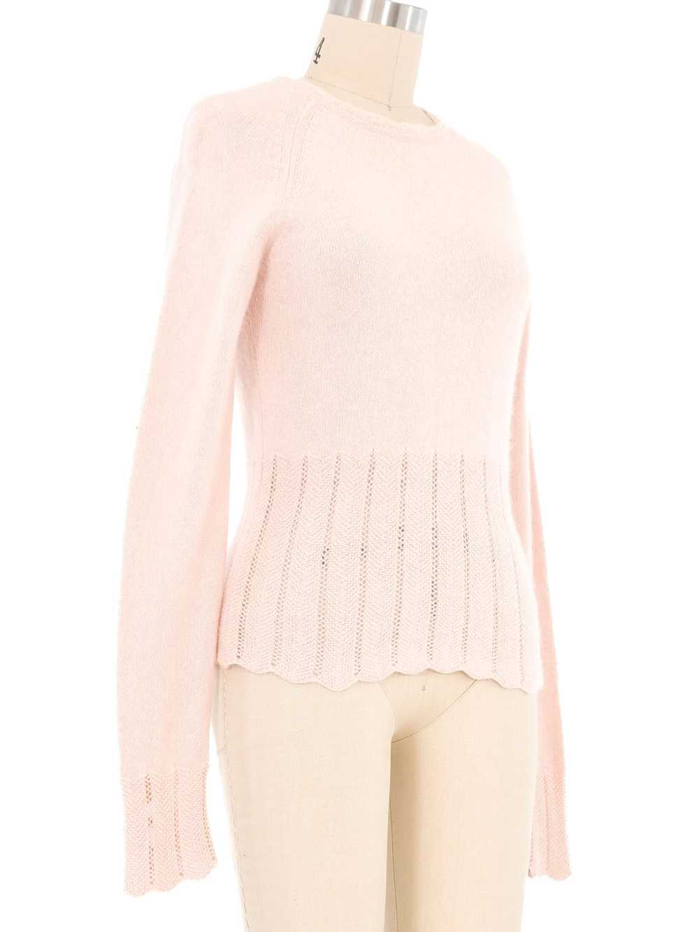 Christian Dior Pale Pink Angora Sweater - image 3