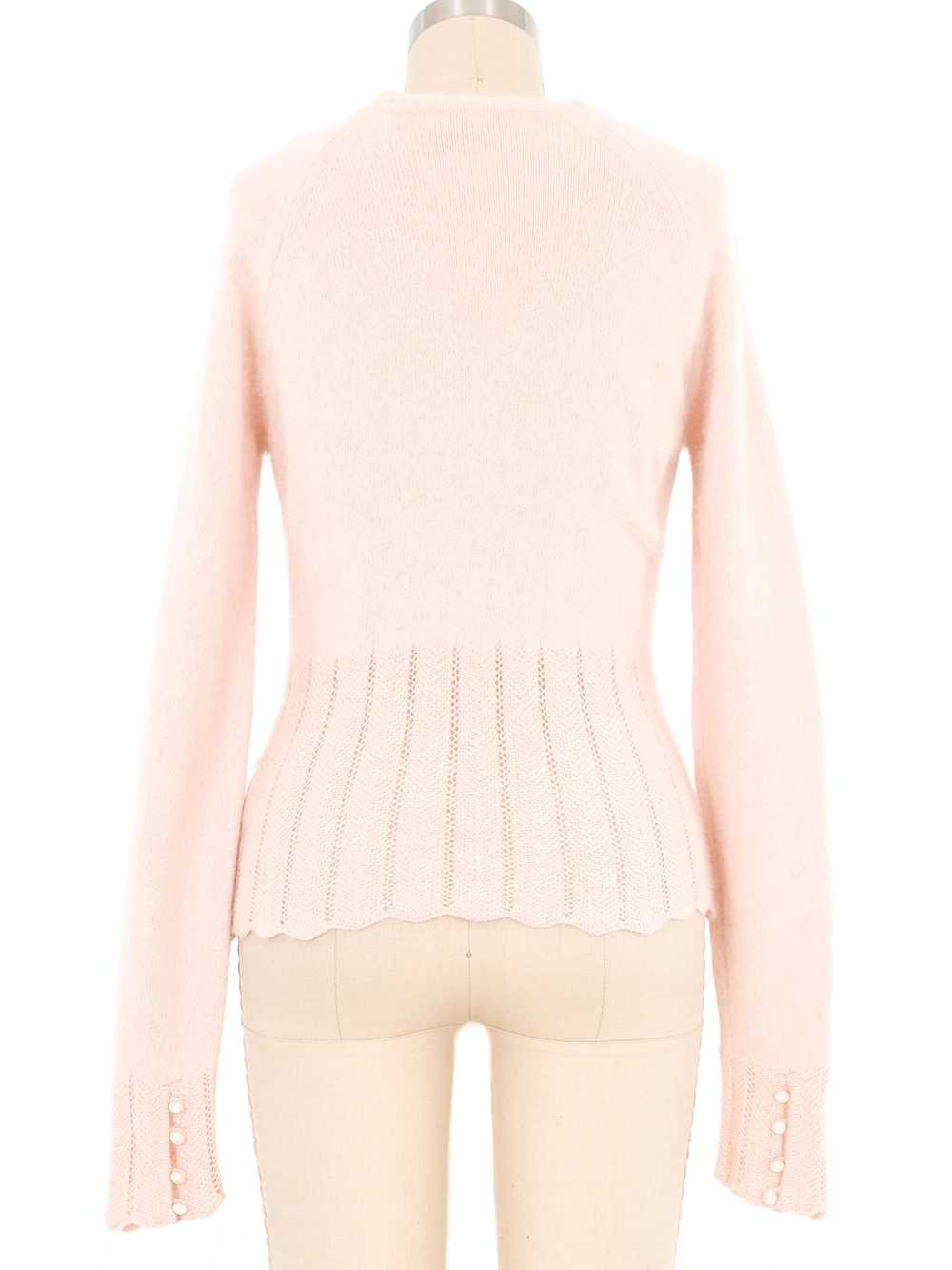 Christian Dior Pale Pink Angora Sweater - image 4