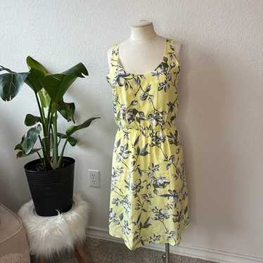 Joie Floral Yellow Silk Dress