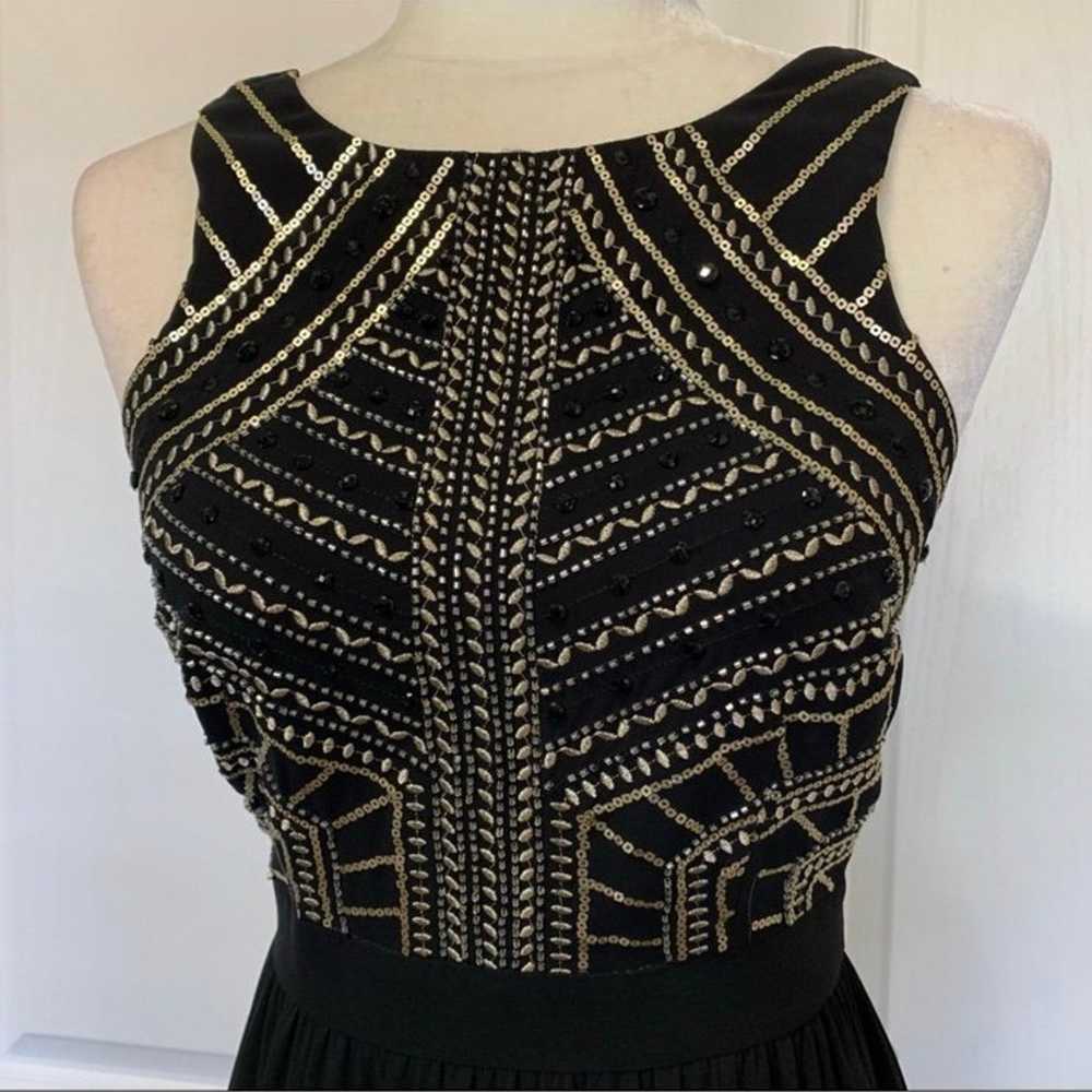 Gianni Bini Maddy Dress Black Embroidered Maxi - image 3
