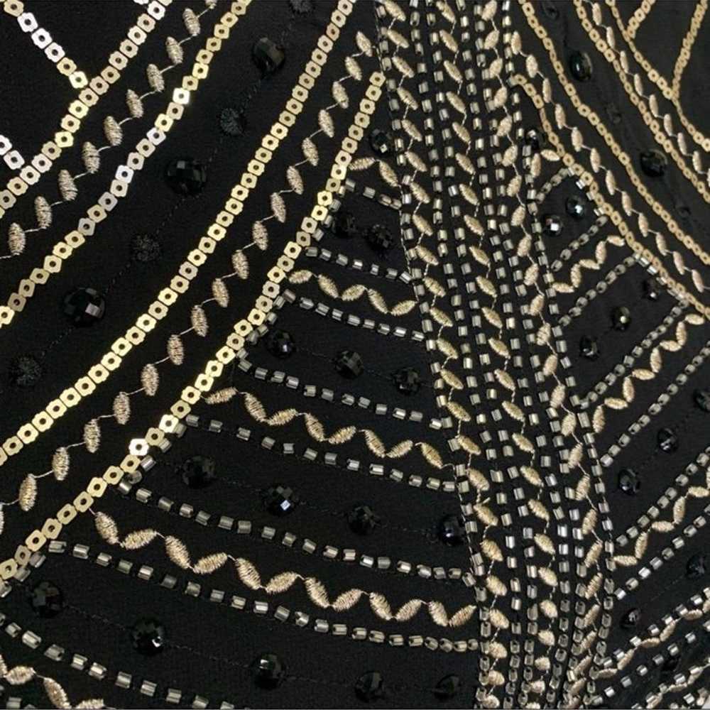 Gianni Bini Maddy Dress Black Embroidered Maxi - image 4