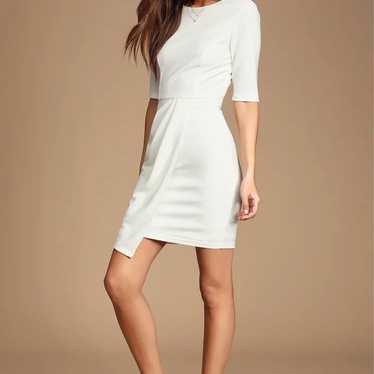 Westwood White Half Sleeve Sheath Dress - image 1