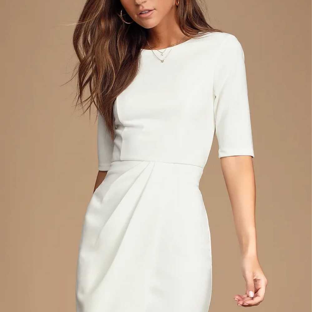 Westwood White Half Sleeve Sheath Dress - image 2