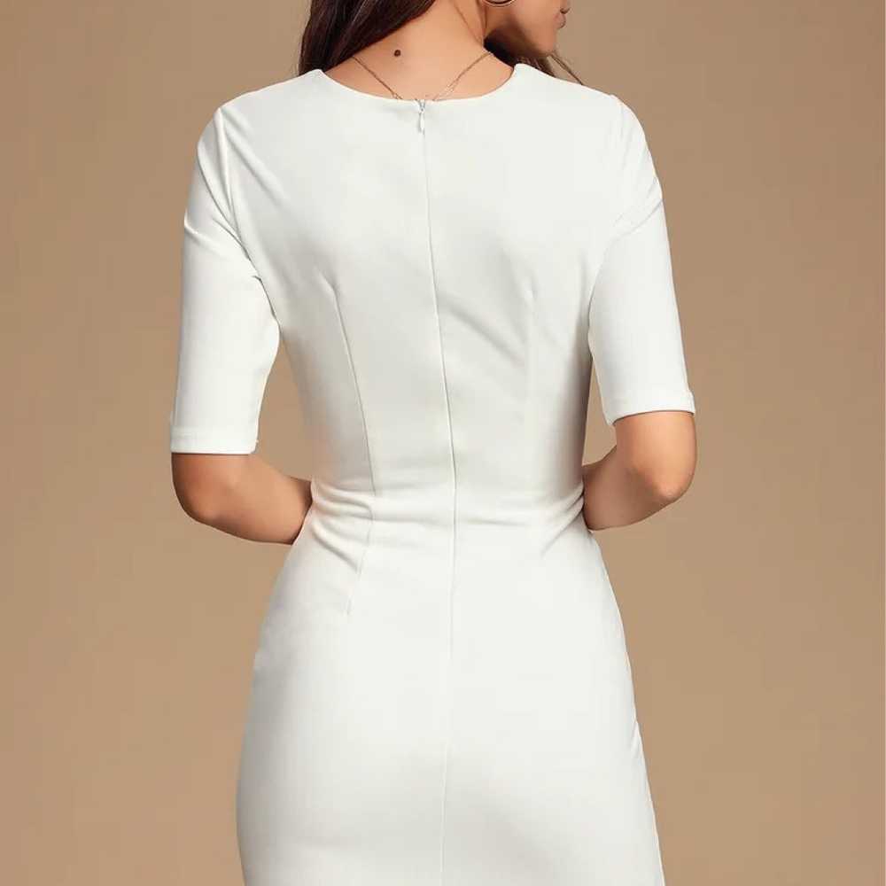 Westwood White Half Sleeve Sheath Dress - image 3
