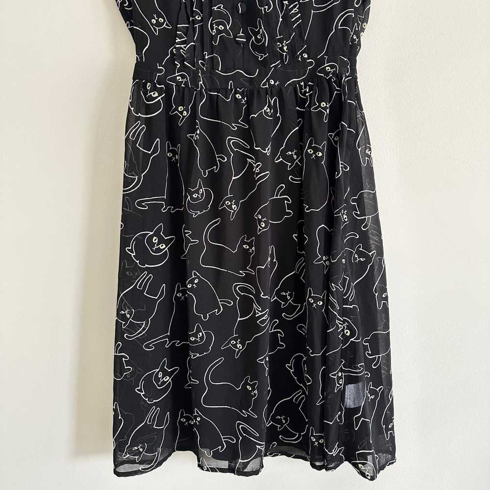 Modcloth "Oh Can You Say" Museum A-Line Dress Bla… - image 4