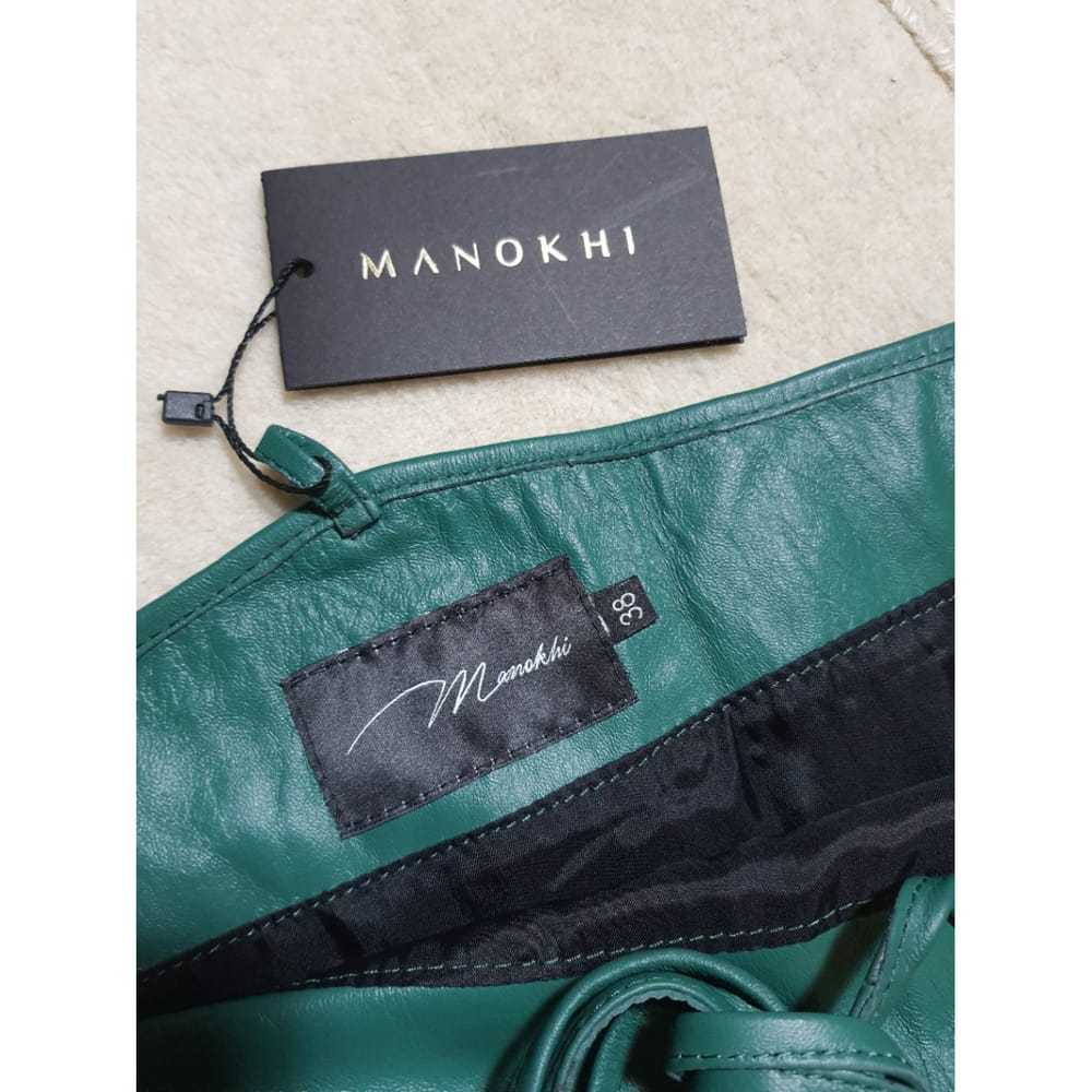 Manokhi Leather mini skirt - image 3