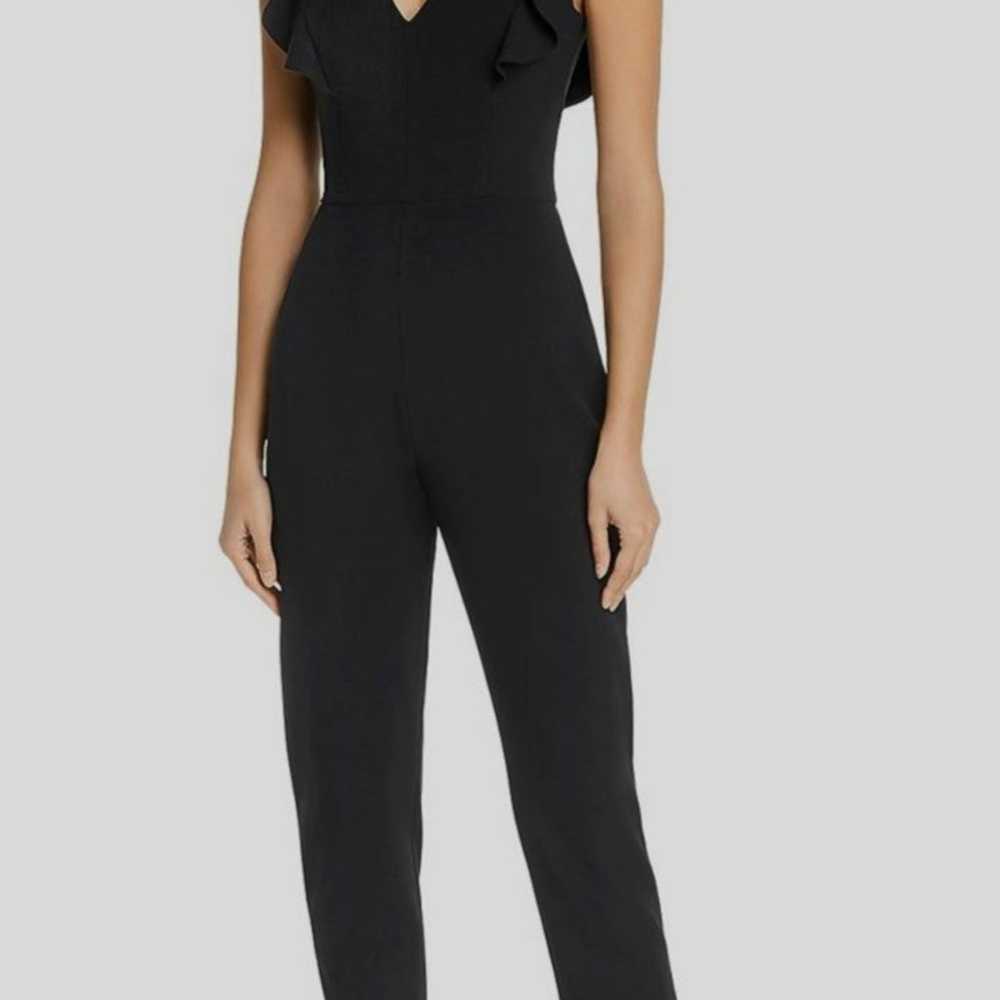 French Connection V-Neck Ruffled Front Jumpsuit - image 1