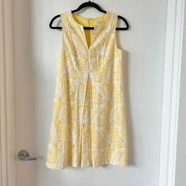 Loft Yellow Crochet Lace Sheath Sleeveless Summer… - image 1