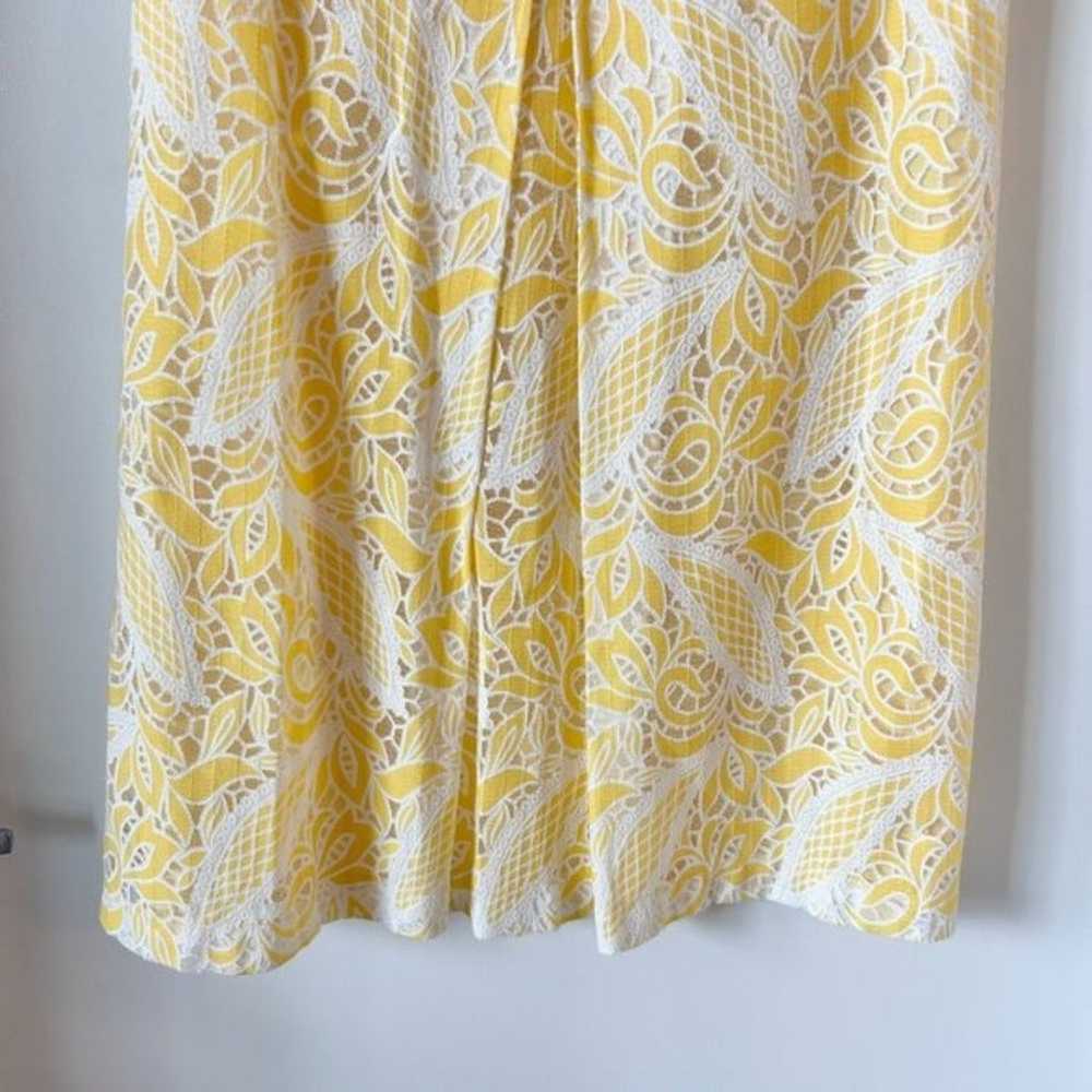 Loft Yellow Crochet Lace Sheath Sleeveless Summer… - image 3