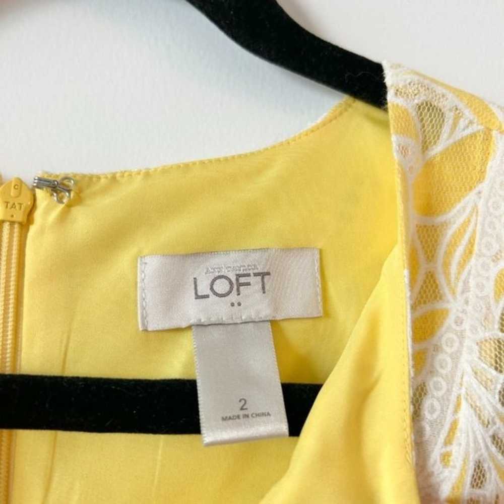 Loft Yellow Crochet Lace Sheath Sleeveless Summer… - image 4