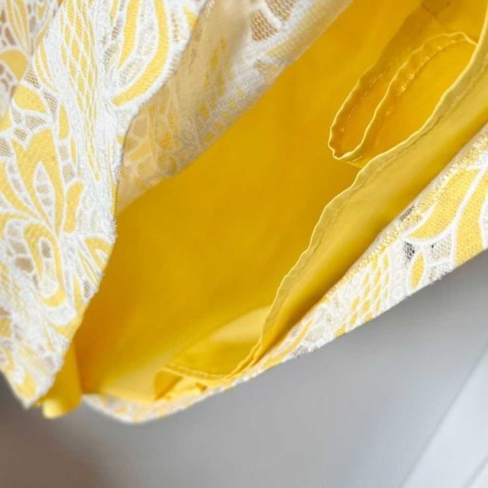 Loft Yellow Crochet Lace Sheath Sleeveless Summer… - image 5