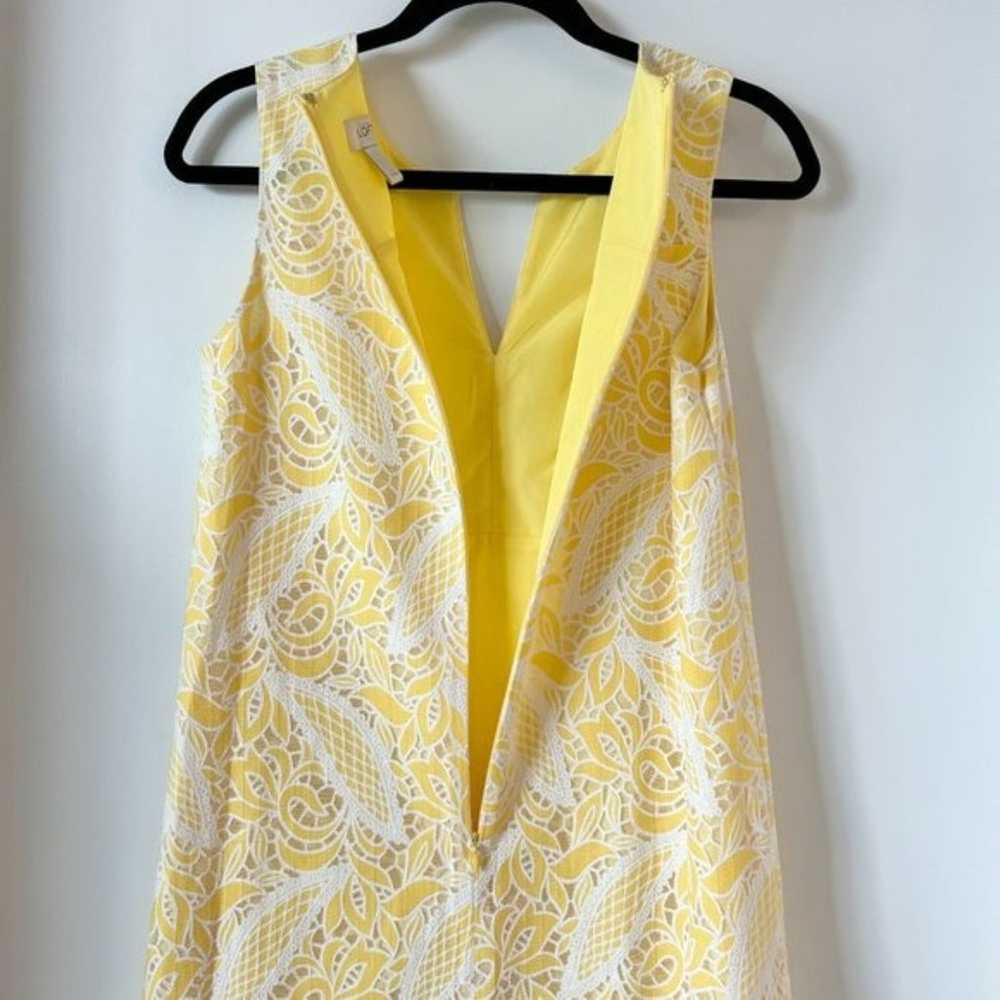 Loft Yellow Crochet Lace Sheath Sleeveless Summer… - image 8