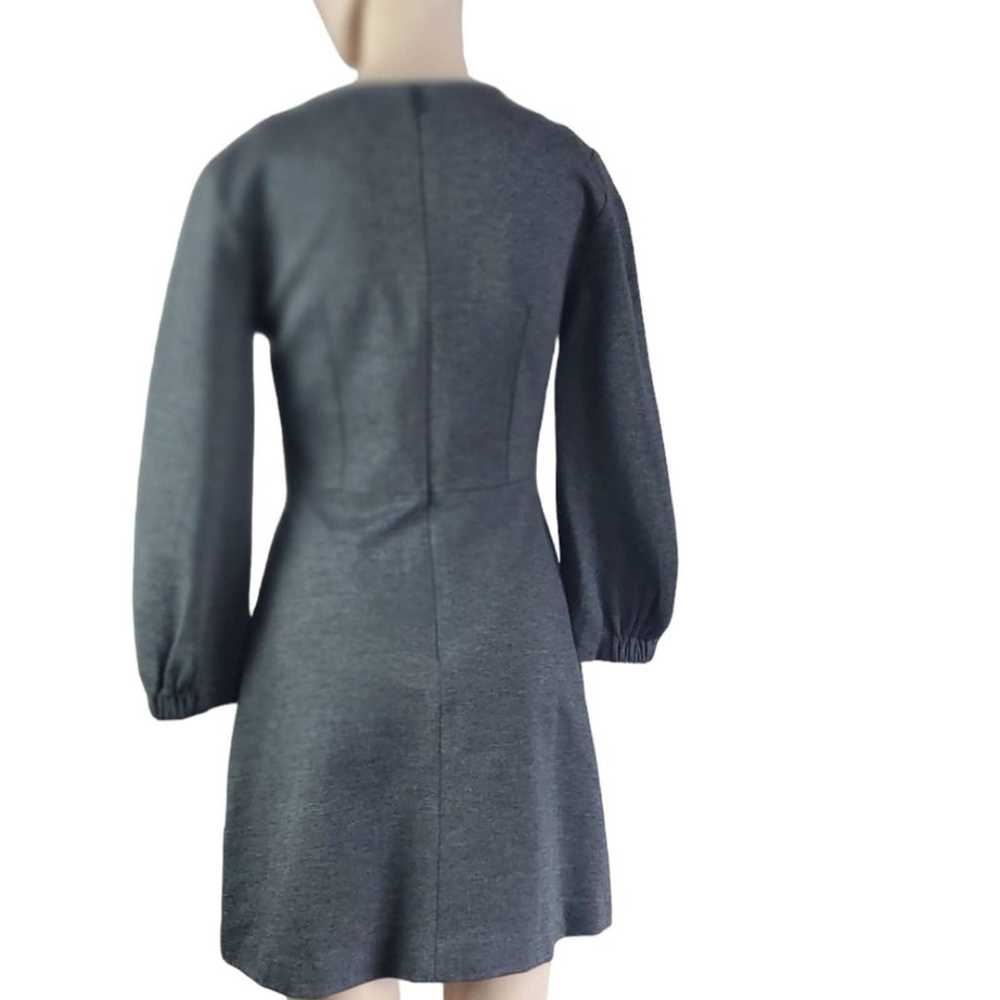 Tibi Charcoal Heather Gray Designer Fit & Flare D… - image 2