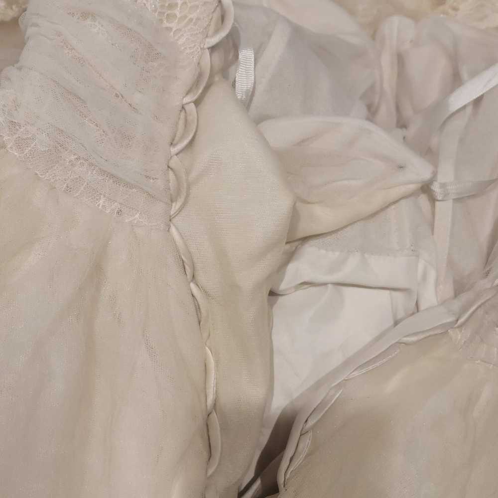 wedding dress gown beaded long sleeve - image 5