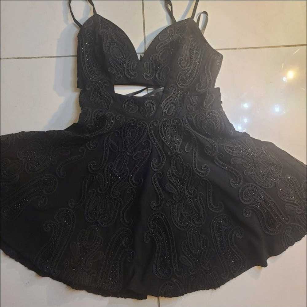Bebe   black   beaded  dress size 0 - image 2