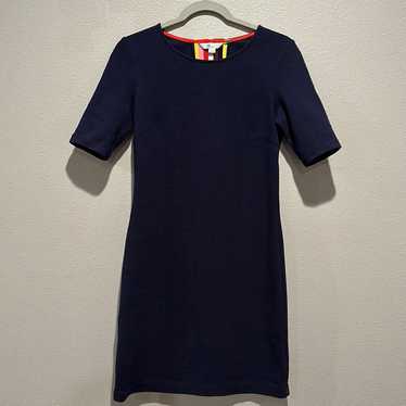 Boden back block navy blue bodycon stretch dress … - image 1