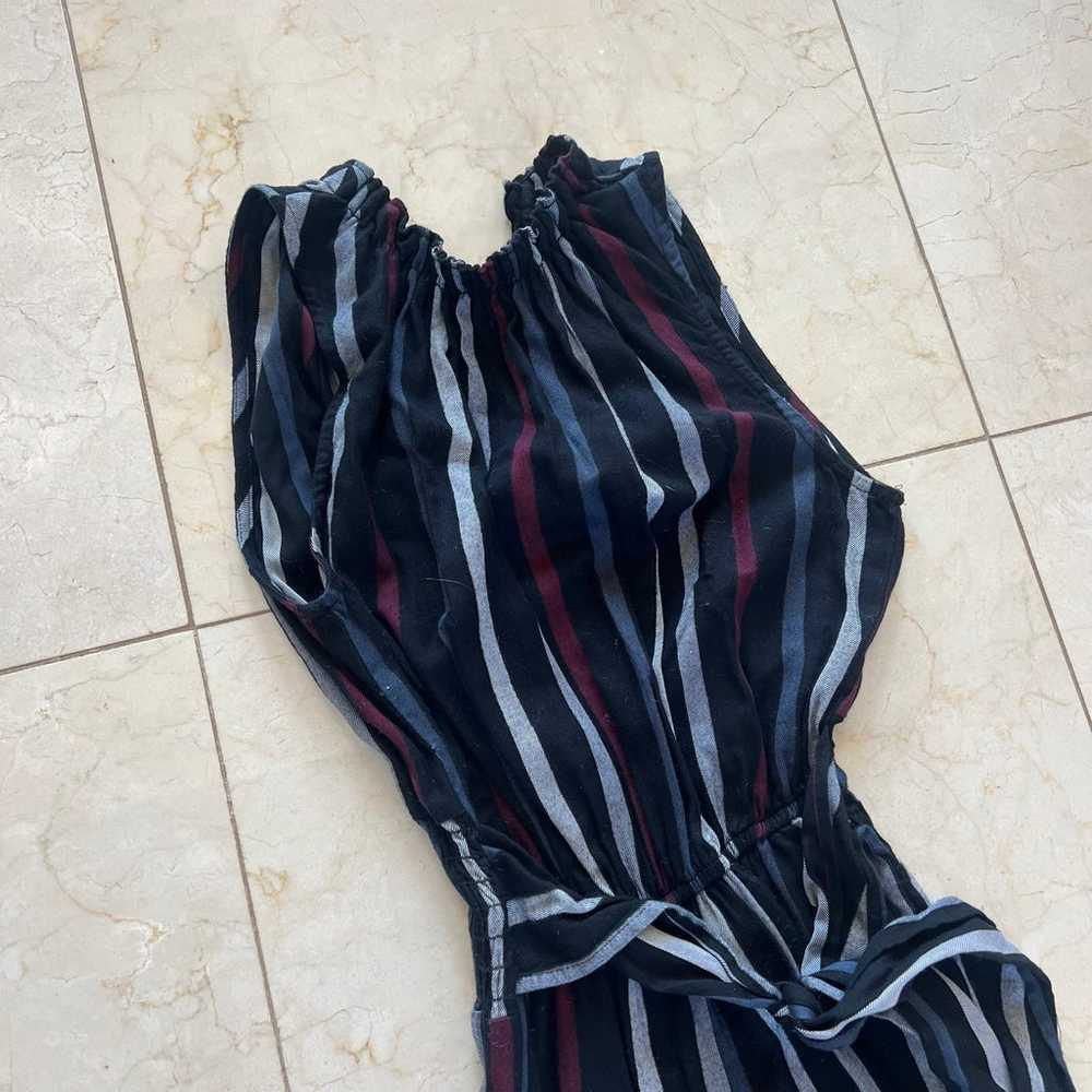 Bella Dahl Striped Pantsuit Sz XS Elastic Waistba… - image 2