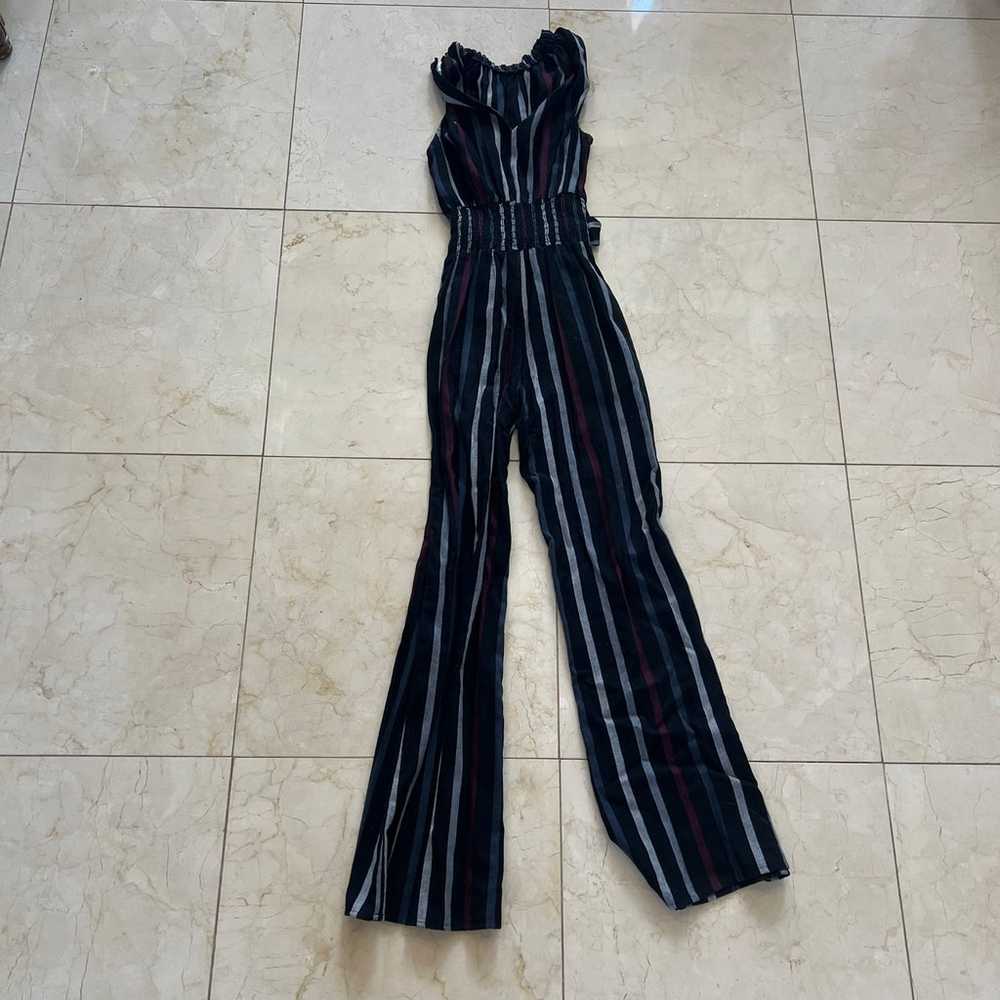 Bella Dahl Striped Pantsuit Sz XS Elastic Waistba… - image 4