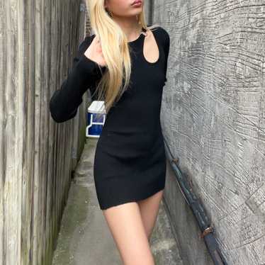 Sexy Backless Halter Dress Bodycon Micro Mini Dress Party Dress Clubwear  Black