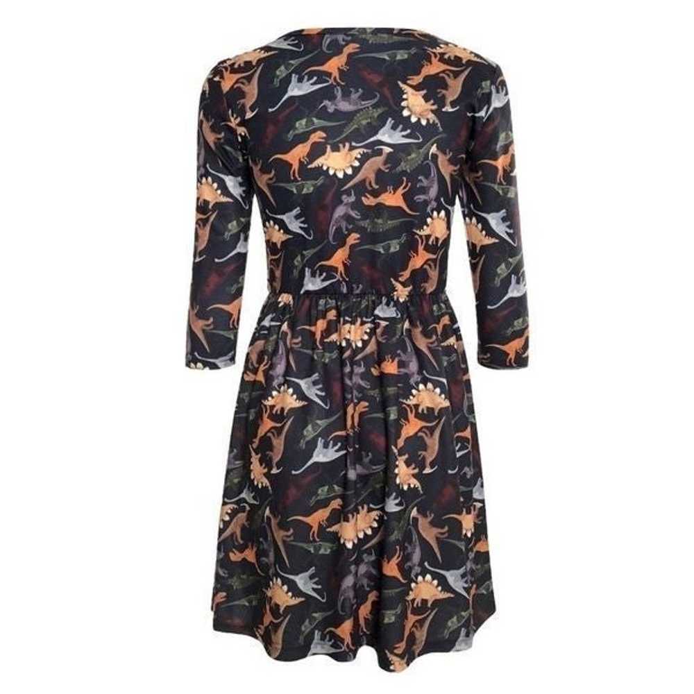 La Vie Lente Dinosaur Skater Dress XS/S - image 2