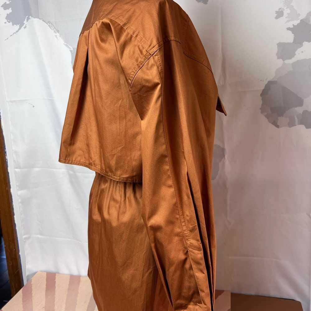 ZARA Poplin Shirt-Dress With Pockets Brown NWOT - image 8