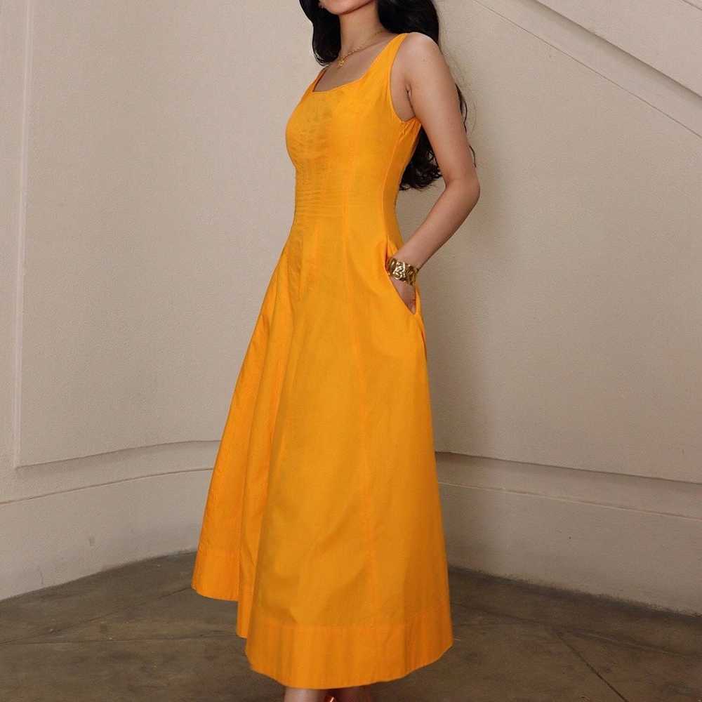 Zara Poplin Dress Orange - image 3